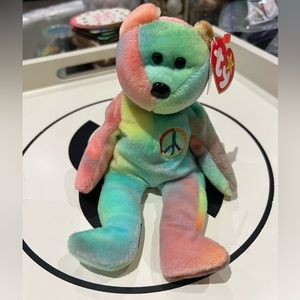 Vintage Peace Beanie Original Baby